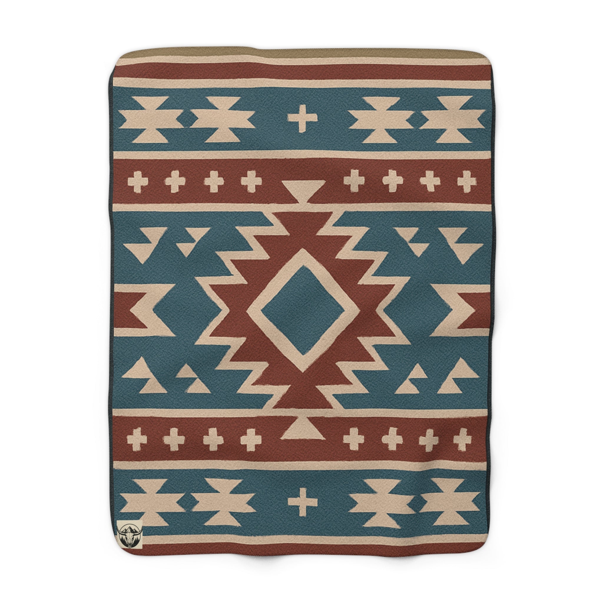 Cozy Sherpa Fleece Blanket native pattern