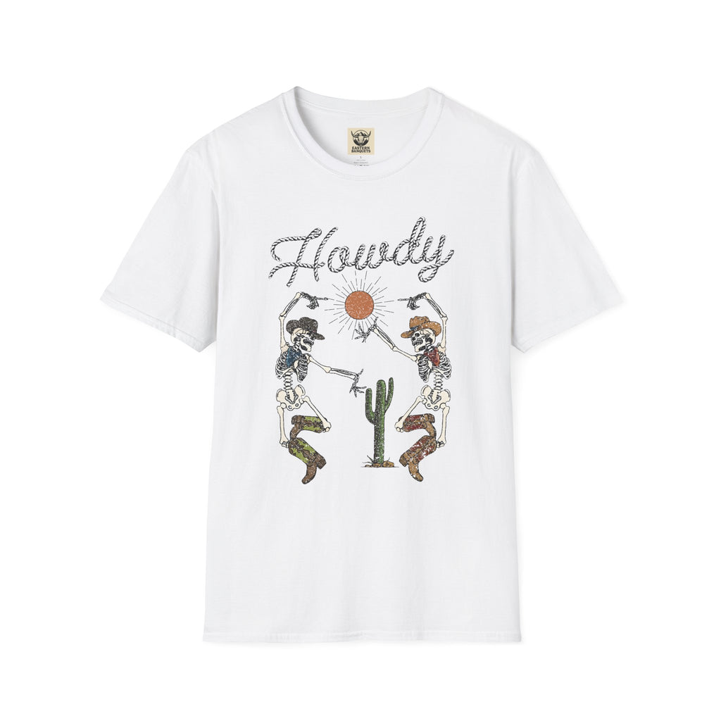 Howdy Skeletons western vibe tee