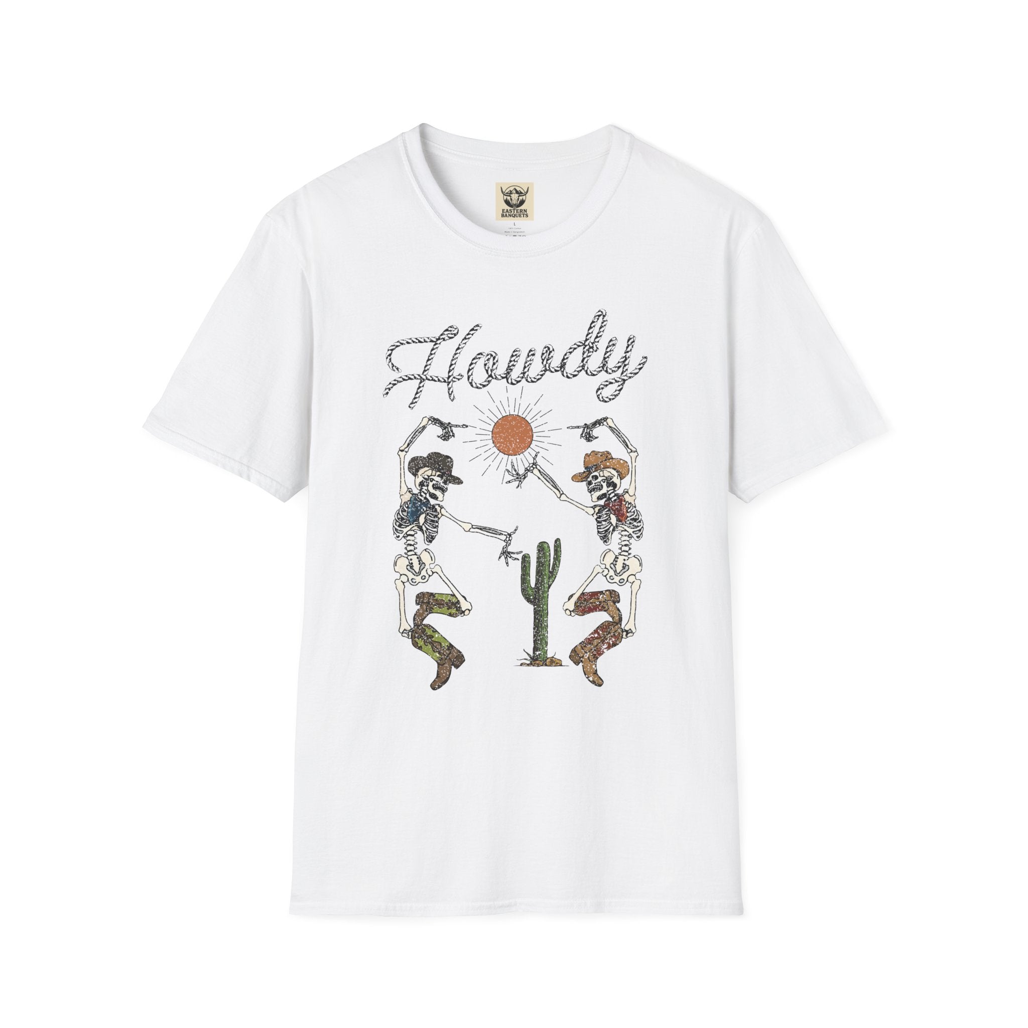 Howdy Skeletons western vibe tee