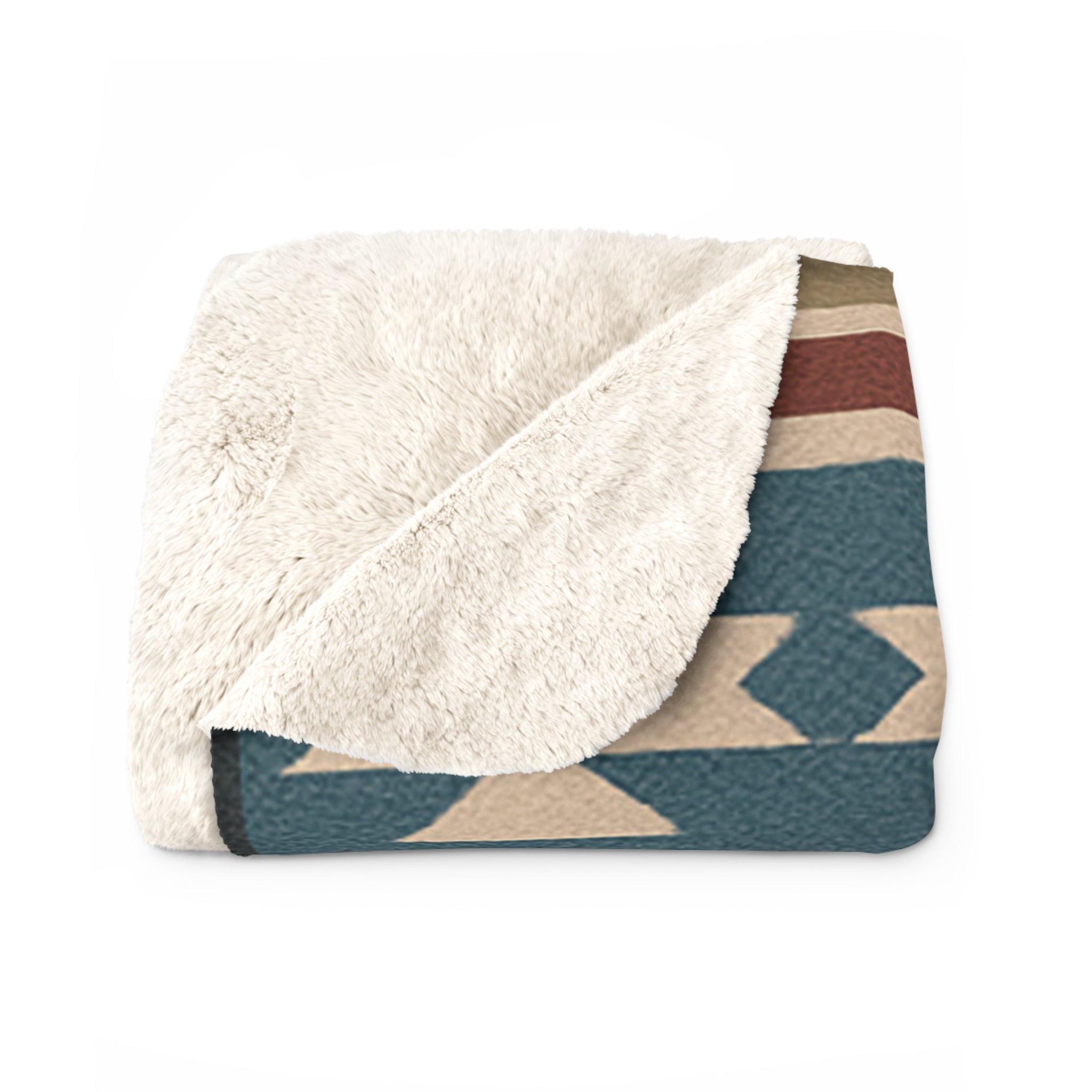 Cozy Sherpa Fleece Blanket native pattern