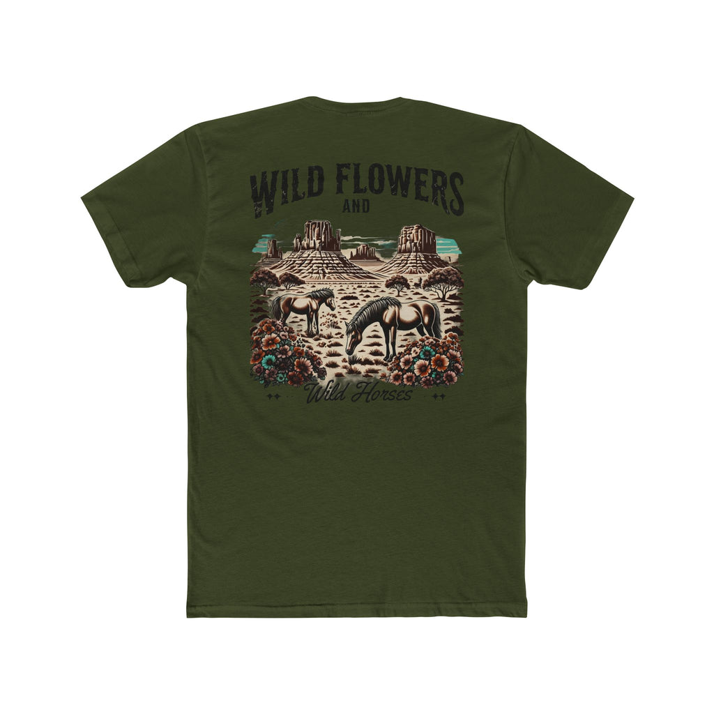 Rustic Wildflower T-Shirt, Nature Lover's Tee, Cowboy Style Apparel, Unisex Graphic Shirt, Perfect Gift for Adventurers