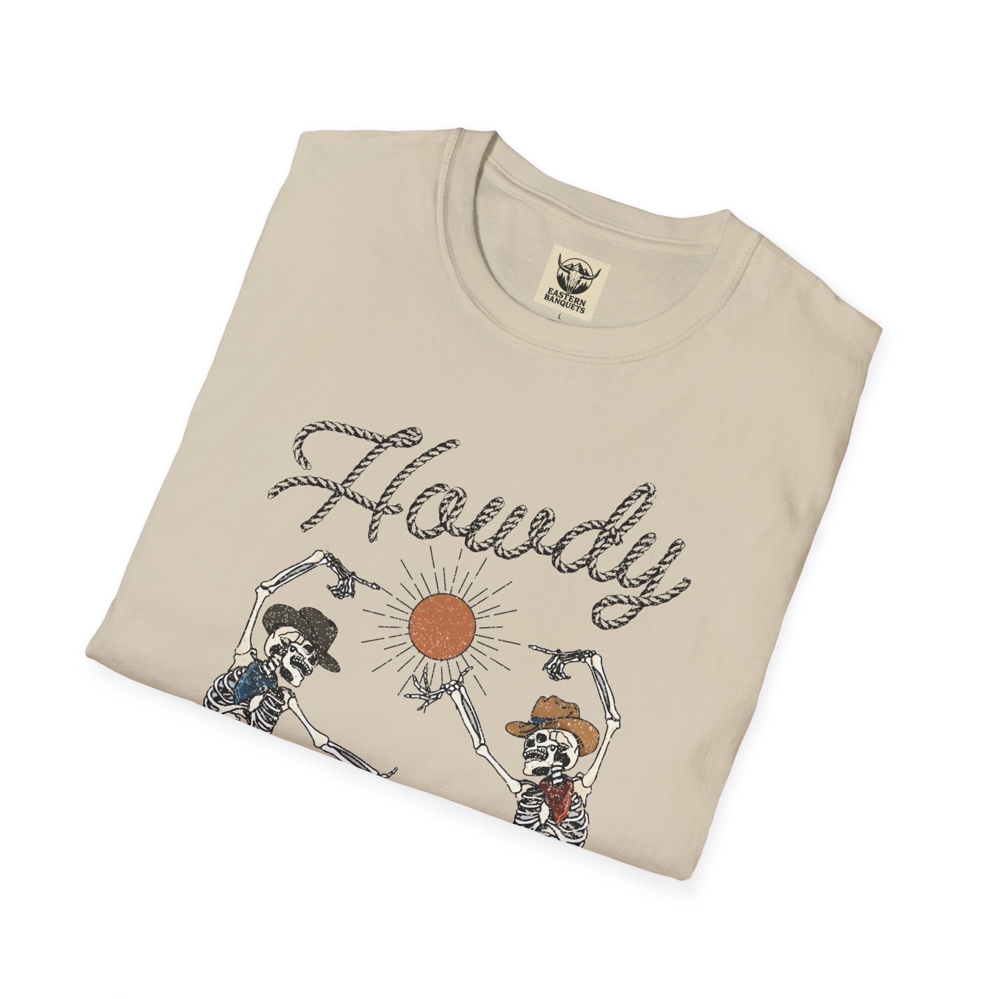 Howdy Skeletons western vibe tee