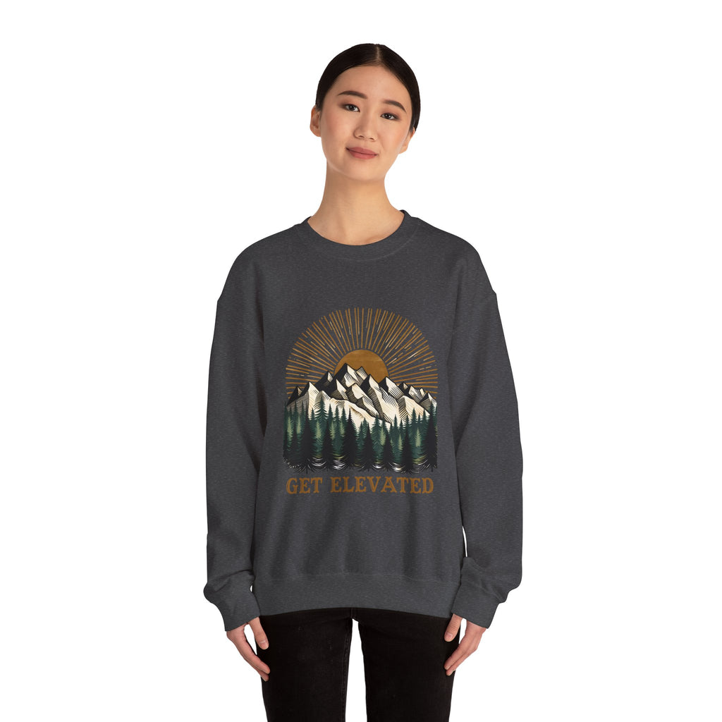 Unisex Get Elevated Crewneck Sweatshirt - Cozy Outdoor Vibe, Perfect for Nature Lovers, Adventure Seekers, Casual Wear, Gifts for [...]