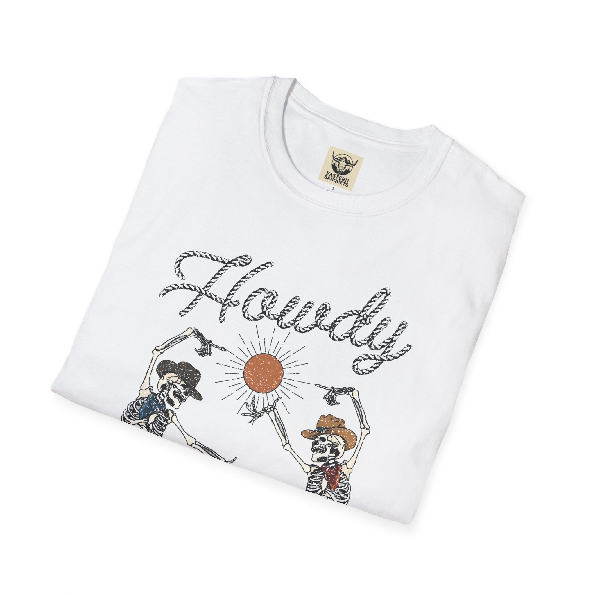 Howdy Skeletons western vibe tee