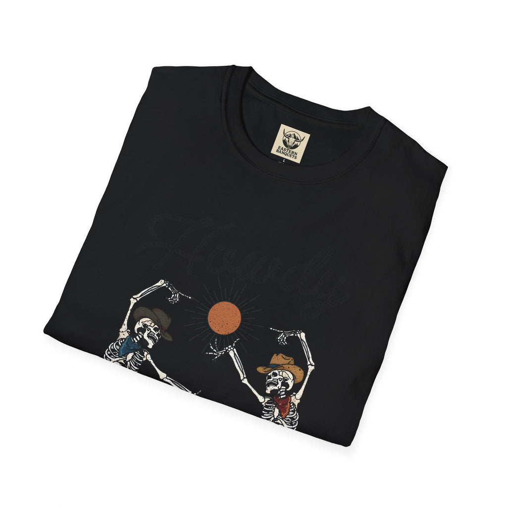 Howdy Skeletons western vibe tee