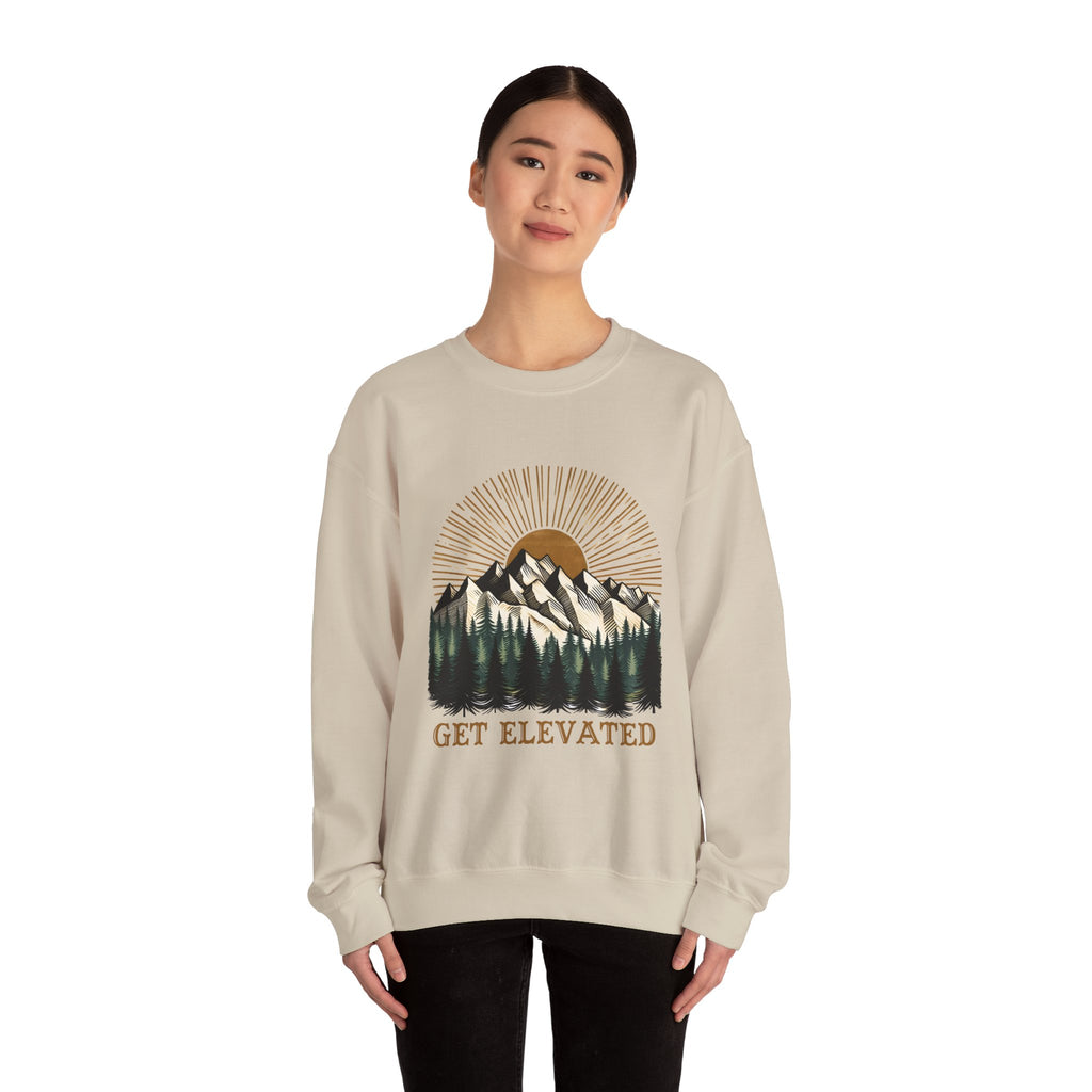Unisex Get Elevated Crewneck Sweatshirt - Cozy Outdoor Vibe, Perfect for Nature Lovers, Adventure Seekers, Casual Wear, Gifts for [...]