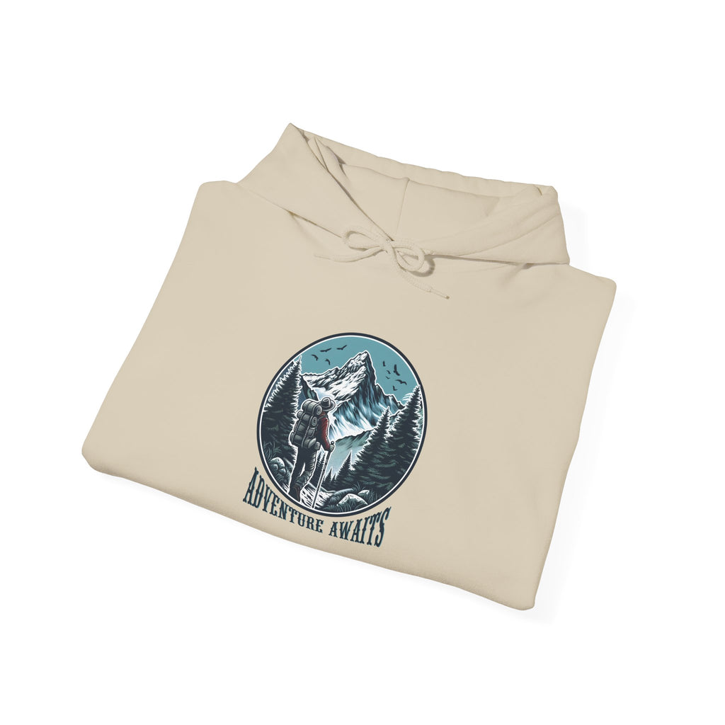 Mountain Wolf Unisex Hoodie, Cozy Sweatshirt for Outdoor Lovers, Perfect Gift for Nature Enthusiasts, Unisex Apparel, Great for Camping