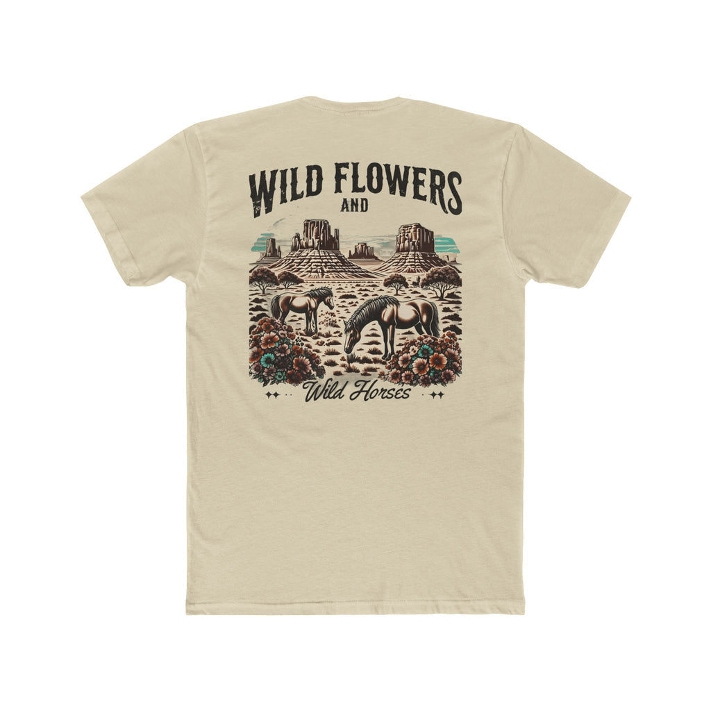 Rustic Wildflower T-Shirt, Nature Lover's Tee, Cowboy Style Apparel, Unisex Graphic Shirt, Perfect Gift for Adventurers